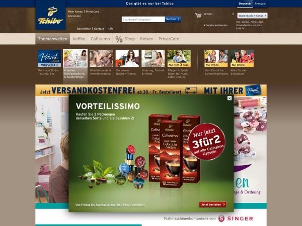 Tchibo.ch Onlineshop