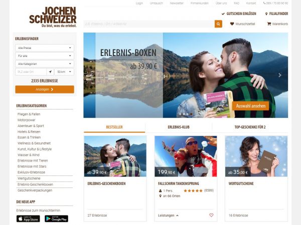 Jochen-Schweizer.de Onlineshop
