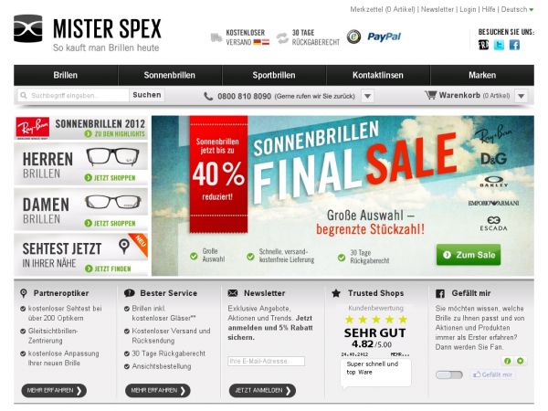 MisterSpex.de Onlineshop