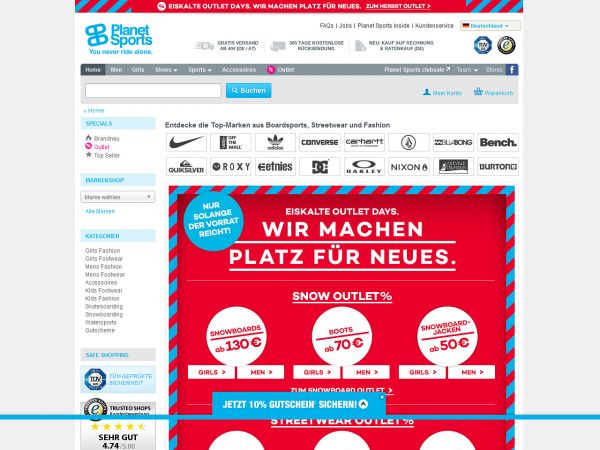 Planet-Sports.de Onlineshop