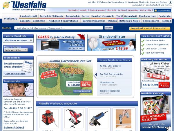 Westfalia.de Onlineshop