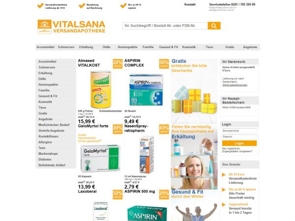 Vitalsana.com Onlineshop